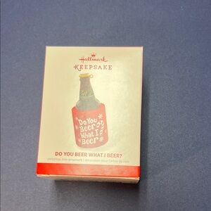 Hallmark Keepsake Beer Ornament in Red and Gold